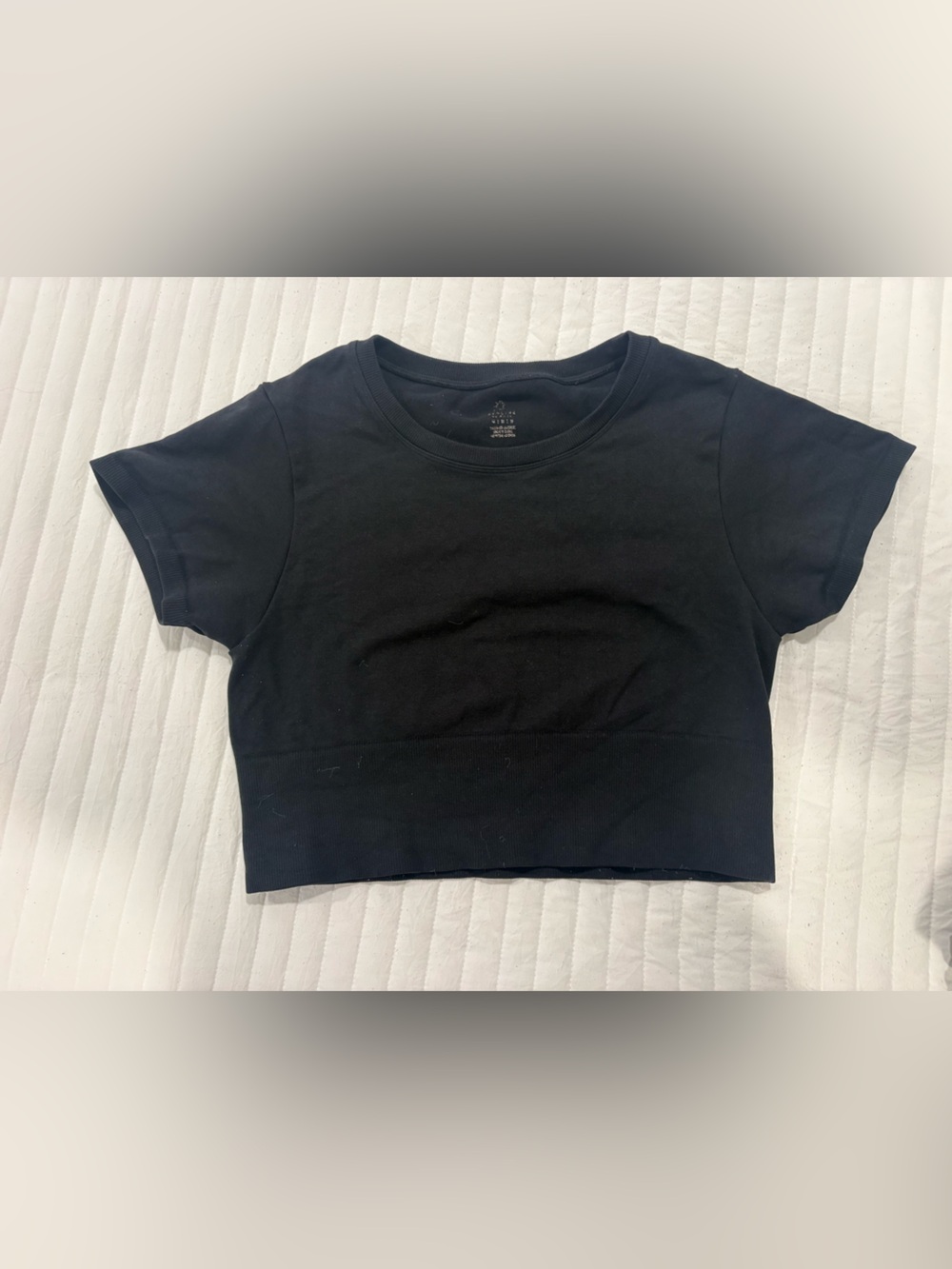 Black Short Sleeve Top -